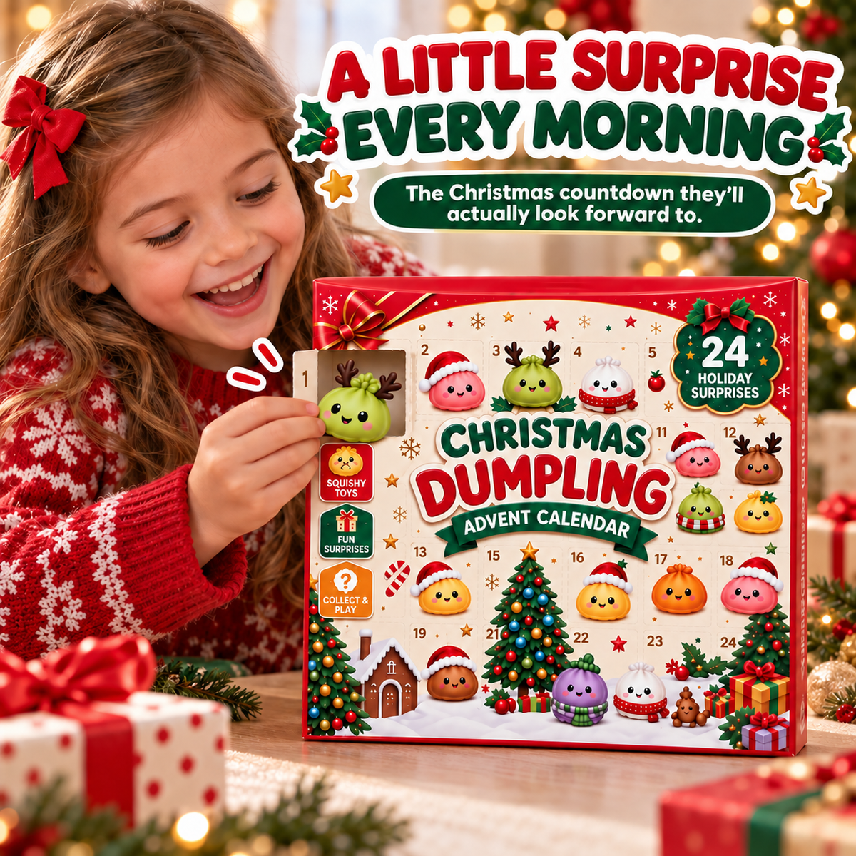 Christmas Dumpling Squishy Advent Calendar