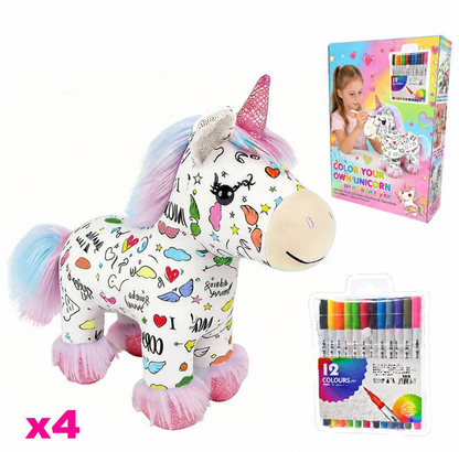 DIY Color-In Unicorn Plush Toy Kit