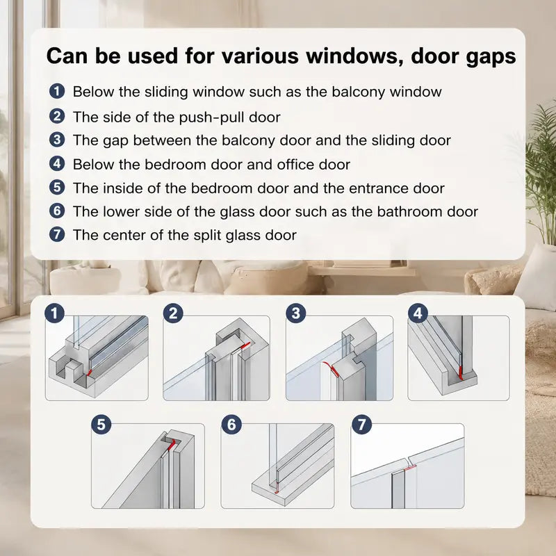 Self-Adhesive Door & Window Seal Strip – Block Drafts, Dust & Noise