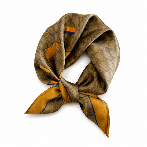 Amber Mosaic Silk Square Scarf