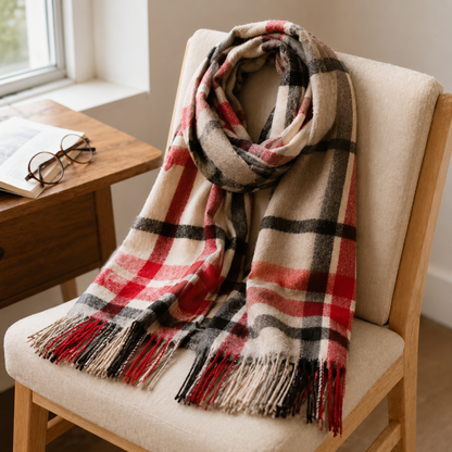 Plaid Long Scarf