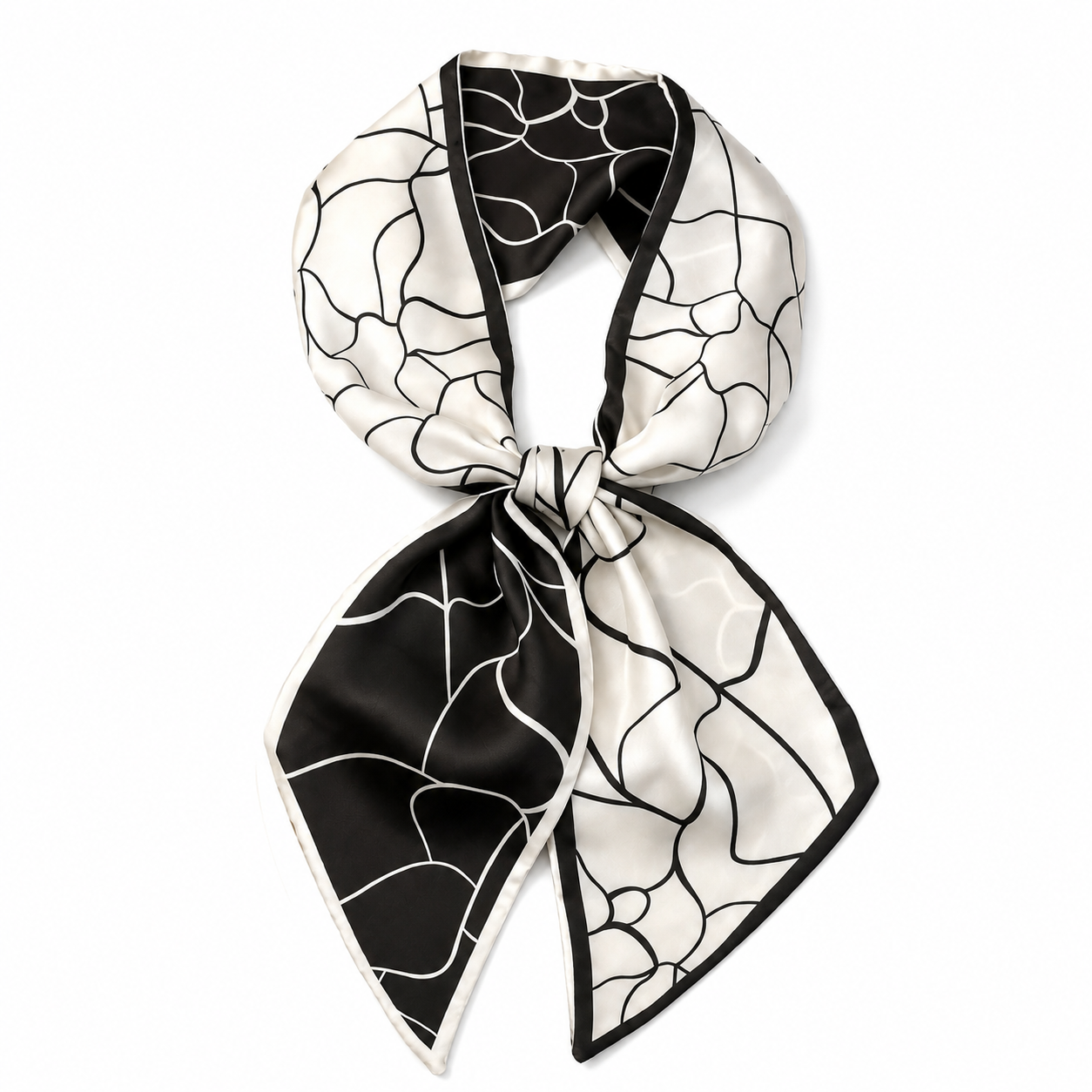 Long Skinny Satin-Feel Scarf